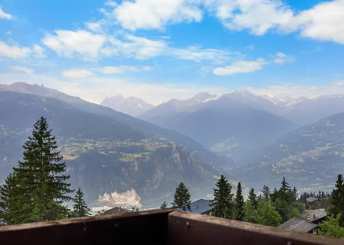 Gemeaux 205 Sur La Place Du Village A Avec Vue Sur Les Alpes Lejlighed Anzère